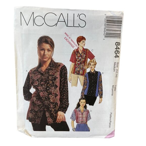 McCall's Sewing Pattern 8464 Misses' Top Pattern In Two Lengths Sizes 12-14 - Picture 1 of 2